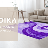 Ultra Soft Area Rug, Non Slip, Stain Resistant, Washable Area Rugs for Living Room, Bedroom, Elegant Cozy Fluid Patterns(Purple)
