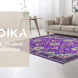 Ultra Soft Area Rug, Non Slip, Stain Resistant, Washable Area Rugs for Living Room, Bedroom, Cosy Earthy Tones Medley(Purple)