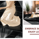 Ultra Soft Area Rug, Non Slip, Stain Resistant, Washable Area Rugs for Living Room, Bedroom, Sleek Abstract Linear Arrangement(Black)