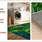 Ultra Soft Area Rug, Non Slip, Stain Resistant, Washable Area Rugs for Living Room, Bedroom, Tropical Palm Leaf(Green)