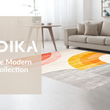 Ultra Soft Area Rug, Non Slip, Stain Resistant, Washable Area Rugs for Living Room, Bedroom, Chic Geometric Patterned Runner(Orange)