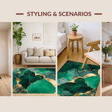 Contemporary Emerald and Gold Fusion(Green)