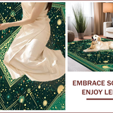 Ultra Soft Area Rug, Non Slip, Stain Resistant, Washable Area Rugs for Living Room, Bedroom, Vintage Celestial Zodiac(Green)