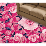 Ultra Soft Area Rug, Non Slip, Stain Resistant, Washable Area Rugs for Living Room, Bedroom, coquette floral bathroom(Pink)