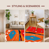 Chic Modern Baseball Illustration(Red)