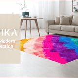 Ultra Soft Area Rug, Non Slip, Stain Resistant, Washable Area Rugs for Living Room, Bedroom, Fluffy Tie Dye Rainbow(Purple)