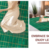 Ultra Soft Area Rug, Non Slip, Stain Resistant, Washable Area Rugs for Living Room, Bedroom, Opulent Geometric Luxe Aesthetic(Green)