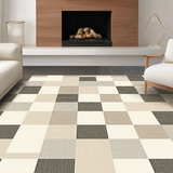 Ultra Soft Area Rug, Non Slip, Stain Resistant, Washable Area Rugs for Living Room, Bedroom, Timeless Classic Creamy Geometric(Beige)