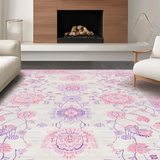 Ultra Soft Area Rug, Non Slip, Stain Resistant, Washable Area Rugs for Living Room, Bedroom, Elegant Solid Color Serenity(Pink)