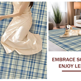 Inviting Plaid Warmth and Texture(Beige)