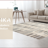 Ultra Soft Area Rug, Non Slip, Stain Resistant, Washable Area Rugs for Living Room, Bedroom, Elegant Neutral Tiled Arrangement(Gray)