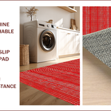 Ultra Soft Area Rug, Non Slip, Stain Resistant, Washable Area Rugs for Living Room, Bedroom, Vintage Red Non-Slip Dining Rug(Red)