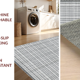 Ultra Soft Area Rug, Non Slip, Stain Resistant, Washable Area Rugs for Living Room, Bedroom, Cute Scallop Rug(Gray)