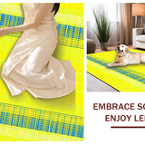 Ultra Soft Area Rug, Non Slip, Stain Resistant, Washable Area Rugs for Living Room, Bedroom, Radiant Decorative Wave Composition(Yellow)