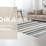 Ultra Soft Area Rug, Non Slip, Stain Resistant, Washable Area Rugs for Living Room, Bedroom, Modern Boho Stripe Rug: Indoor/Outdoor Design(Gray)