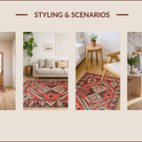 Vintage Rustic Southwestern Flair(Red)