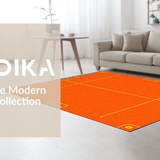 Ultra Soft Area Rug, Non Slip, Stain Resistant, Washable Area Rugs for Living Room, Bedroom, Dynamic Colorful Controller Motif(Orange)