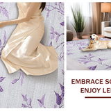 Ultra Soft Area Rug, Non Slip, Stain Resistant, Washable Area Rugs for Living Room, Bedroom, Trendy Floral Contemporary Touch(Purple)