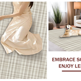 Ultra Soft Area Rug, Non Slip, Stain Resistant, Washable Area Rugs for Living Room, Bedroom, Timeless Beige Geometric Arrangement(Beige)