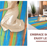 Modern Multicolor Abstract Lines(Blue)
