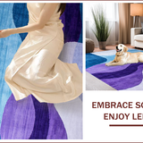 Ultra Soft Area Rug, Non Slip, Stain Resistant, Washable Area Rugs for Living Room, Bedroom, Contemporary Color Fusion Design(Purple)