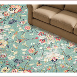 Ultra Soft Area Rug, Non Slip, Stain Resistant, Washable Area Rugs for Living Room, Bedroom, Distressed Floral Boho(Beige)