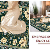 Striking Vintage Floral Elegance(Green)