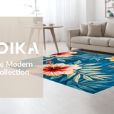 Lively High Low Pile Design(Blue)