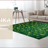Ultra Soft Area Rug, Non Slip, Stain Resistant, Washable Area Rugs for Living Room, Bedroom, Vibrant Nature-Inspired Aesthetic(Green)