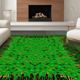 Ultra Soft Area Rug, Non Slip, Stain Resistant, Washable Area Rugs for Living Room, Bedroom, Youthful Exotic Animal Pattern Appeal(Green)
