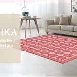 Ultra Soft Area Rug, Non Slip, Stain Resistant, Washable Area Rugs for Living Room, Bedroom, Western Preppy Cowgirl Door(Pink)
