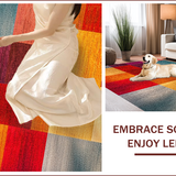 Ultra Soft Area Rug, Non Slip, Stain Resistant, Washable Area Rugs for Living Room, Bedroom, Modern Abstract Cabin(Red)