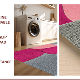 Ultra Soft Area Rug, Non Slip, Stain Resistant, Washable Area Rugs for Living Room, Bedroom, Washable Grey and Pink Entryway Carpet for Minimal Living(Gray)
