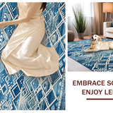 Contemporary Rustic Diamond Motif(Blue)