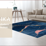 Elegant Textured Geometric Motif(Blue)