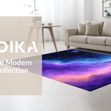 Ultra Soft Area Rug, Non Slip, Stain Resistant, Washable Area Rugs for Living Room, Bedroom, Celestial Harmony Artful Display(Purple)