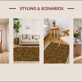 Ultra Soft Area Rug, Non Slip, Stain Resistant, Washable Area Rugs for Living Room, Bedroom, Bold Leopard Print Living Room Non-Slip Rug(Brown)