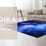 Ultra Soft Area Rug, Non Slip, Stain Resistant, Washable Area Rugs for Living Room, Bedroom, Starry Dreamscape Abstract Vision(Blue)