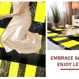 Ultra Soft Area Rug, Non Slip, Stain Resistant, Washable Area Rugs for Living Room, Bedroom, Cozy Monochrome Country Aesthetic(Yellow)