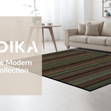 Ultra Soft Area Rug, Non Slip, Stain Resistant, Washable Area Rugs for Living Room, Bedroom, Whimsical Striped Textured Delight(Brown)