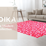 Ultra Soft Area Rug, Non Slip, Stain Resistant, Washable Area Rugs for Living Room, Bedroom, Charming Animal Print Delight(Pink)