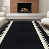 Elegant Modern Monochrome Stripes(Black)