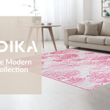 Glamorous Pink Ogee Accents(Pink)