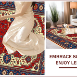 Ultra Soft Area Rug, Non Slip, Stain Resistant, Washable Area Rugs for Living Room, Bedroom, Traditional Vivid Entryway Antique-Inspired Carpet(Red)