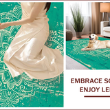Ultra Soft Area Rug, Non Slip, Stain Resistant, Washable Area Rugs for Living Room, Bedroom, Distressed Medallion Green Living Room Non-Shedding Rug(Green)
