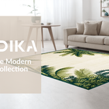 Chic Circular Greenery Motif(Beige)