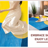 Ultra Soft Area Rug, Non Slip, Stain Resistant, Washable Area Rugs for Living Room, Bedroom, Contemporary Box Pattern Home Office Carpet(Yellow)