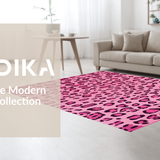 Ultra Soft Area Rug, Non Slip, Stain Resistant, Washable Area Rugs for Living Room, Bedroom, Cute Cozy Animalistic Flair(Pink)