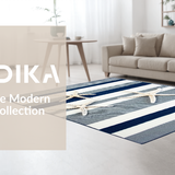 Minimalist Grey Striped Artistry(Blue)