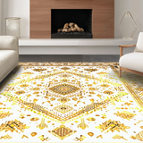 Ultra Soft Area Rug, Non Slip, Stain Resistant, Washable Area Rugs for Living Room, Bedroom, Artistic Lattice Composition(White)